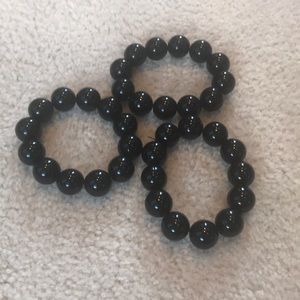 Black costume jewelry braclets